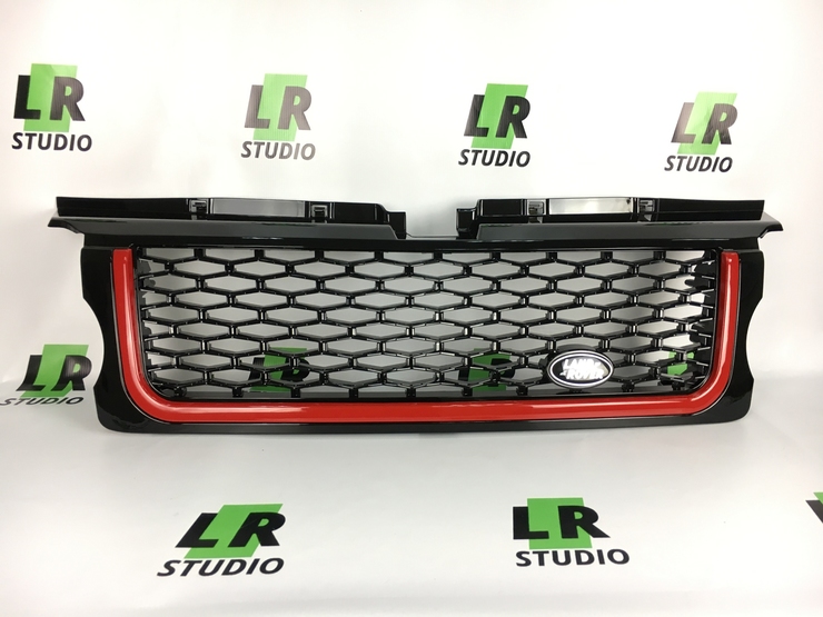 Решетка радиатора с красной полосой Range Rover Sport 2005-2009
