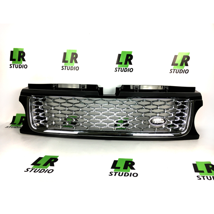 Решетка Range Rover Sport 2010-2012 черная с хромом
