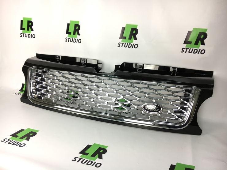 Решетка Range Rover Sport 2010-2012 черная с хромом