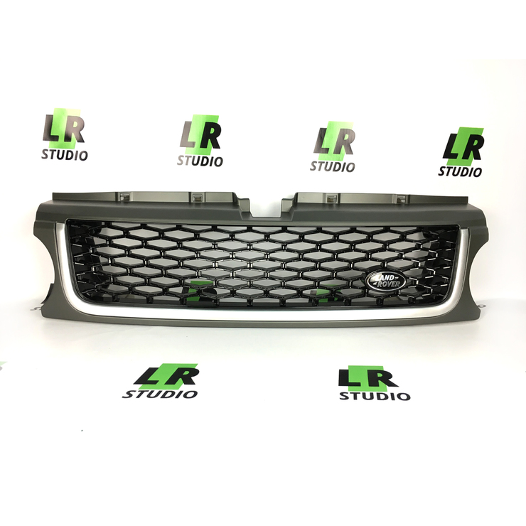 Решетка Range Rover Sport 2010-2012 серая с черной сеткой