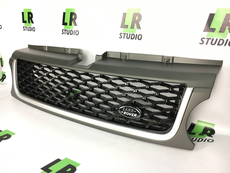 Решетка Range Rover Sport 2010-2012 серая с черной сеткой