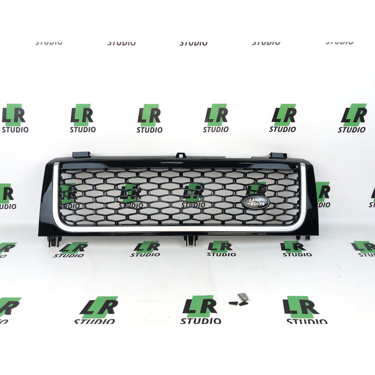 Решетка Range Rover 2002-2005 черная с серой полосой