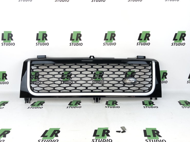 Решетка Range Rover 2002-2005 черная с серой полосой