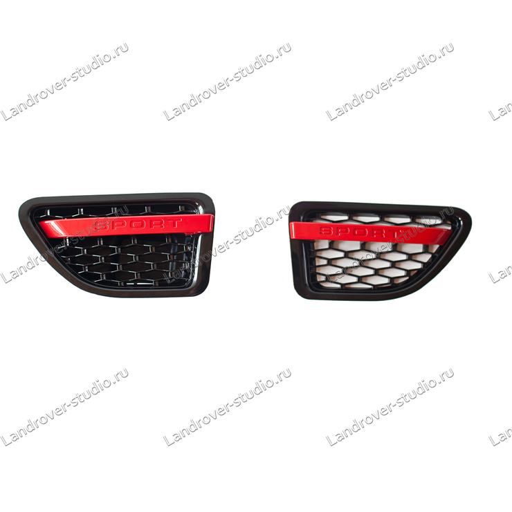 Решетки крыльев жабры с красной полосой Range Rover Sport 2005-2009