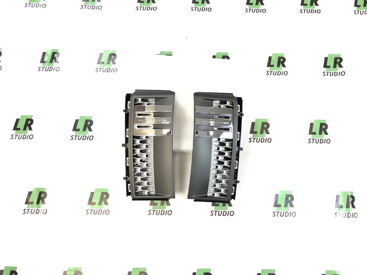 Решетки крыльев жабры Range Rover 2010-2012 серые с надписью RANGE ROVER