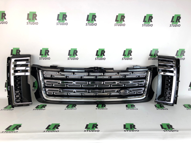Комплект решеток Range Rover 2010-2012 черные в стиле 2013 года