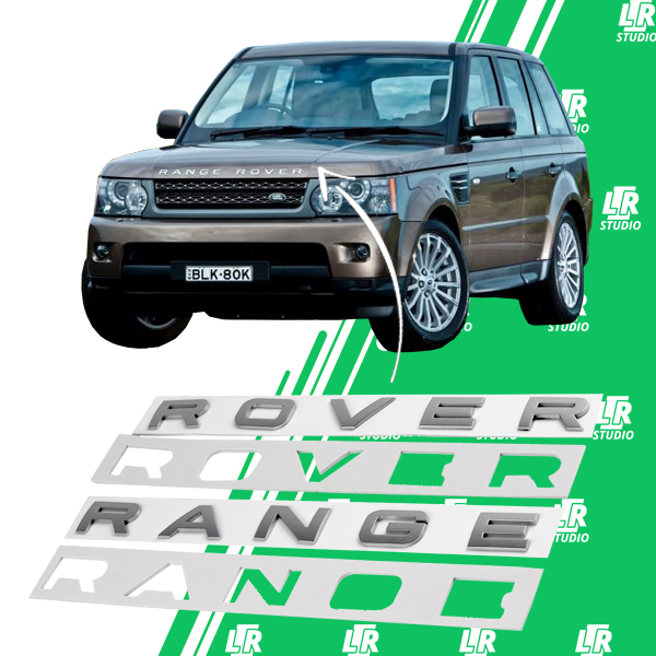 Буквы Range Rover серые матовые