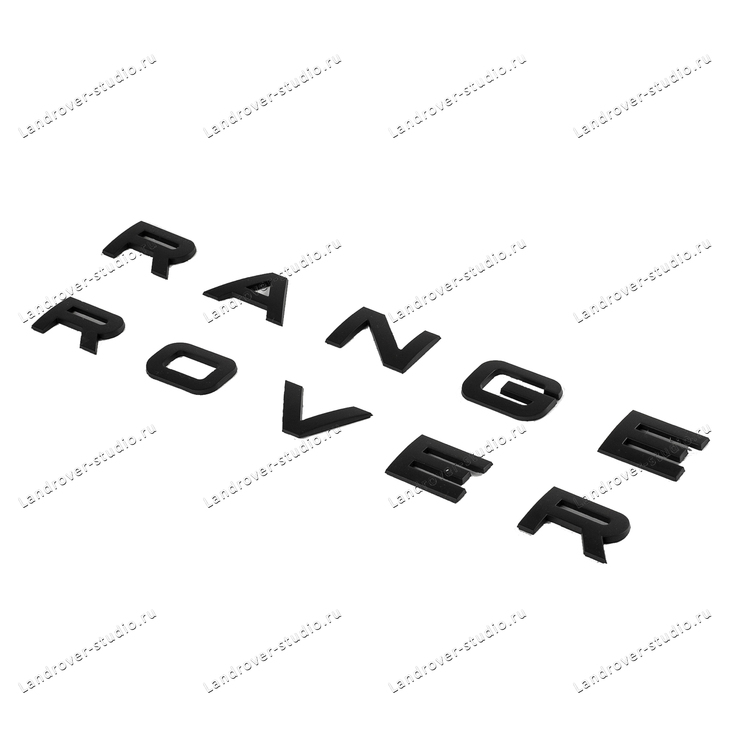 Буквы Range Rover черные матовые