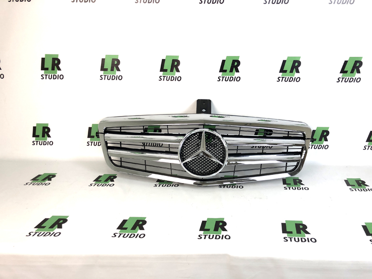 Решетка радиатора Mercedes w212 AMG (2009 - 2013) хром