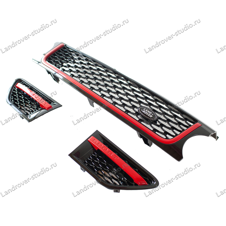 Комплект решеток Range Rover Sport 2010-2012 с красной полосой