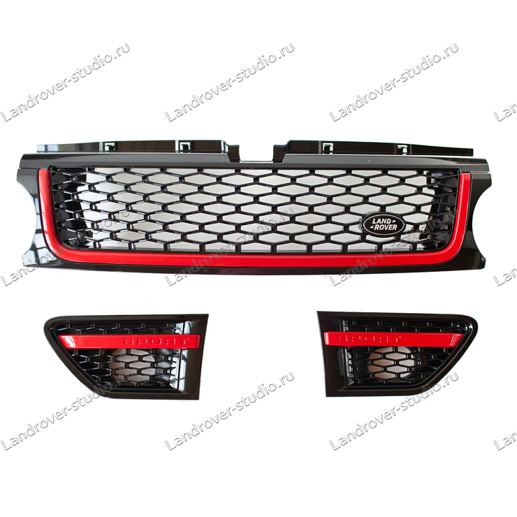 Комплект решеток Range Rover Sport 2010-2012 с красной полосой