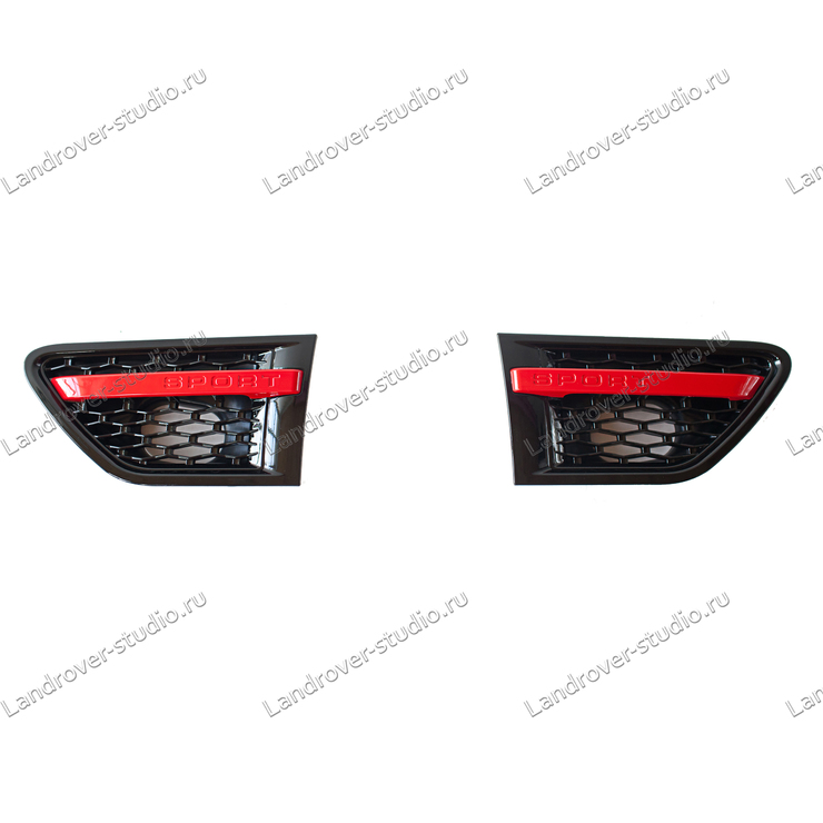 Комплект решеток Range Rover Sport 2010-2012 с красной полосой