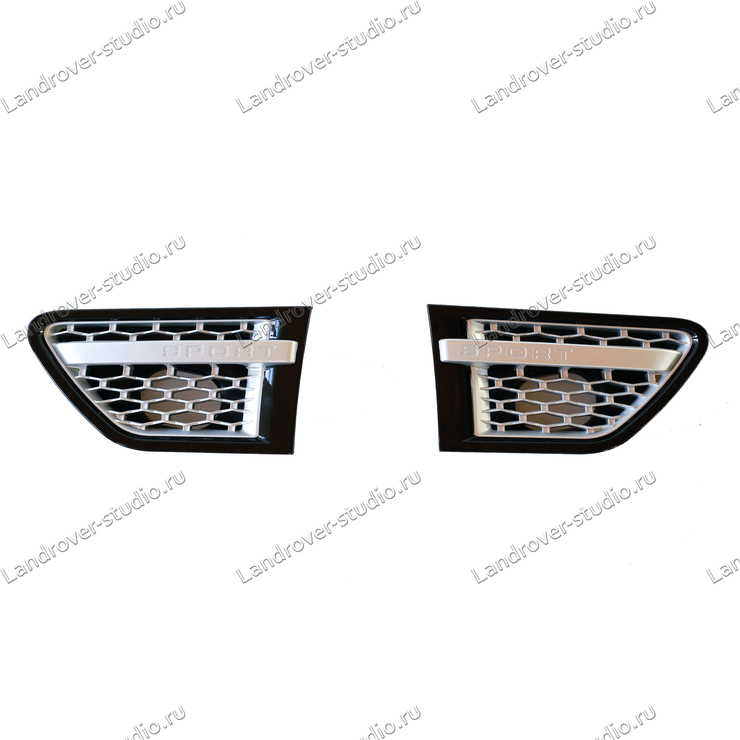 Комплект решеток Range Rover Sport 2010-2012 черные на сером