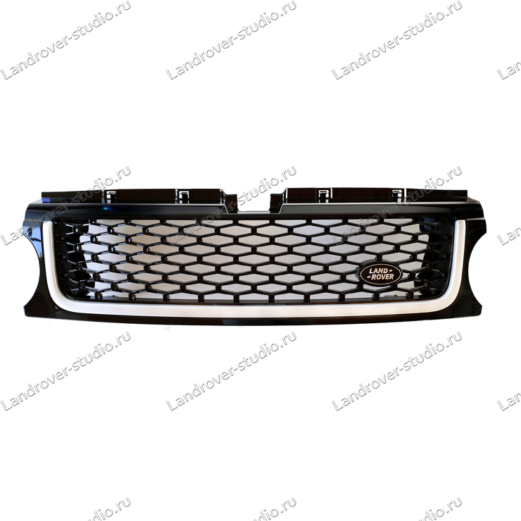 Комплект решеток Range Rover Sport 2010-2012 черные с серой полосой