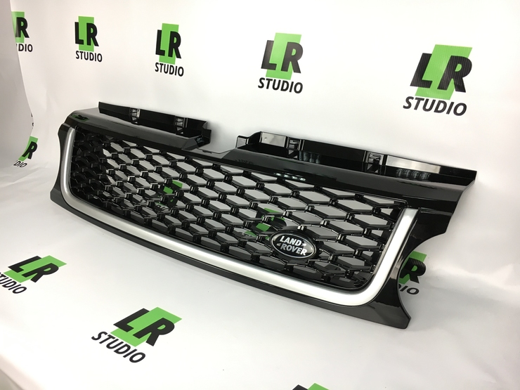 Комплект решеток Range Rover Sport 2010-2012 черные с серой полосой